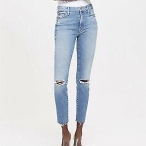 Mother Denim High-Waisted Looker Fray Thriling Shots Size 28